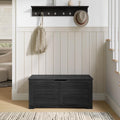 Gray Farmhouse Storage Chest Bench