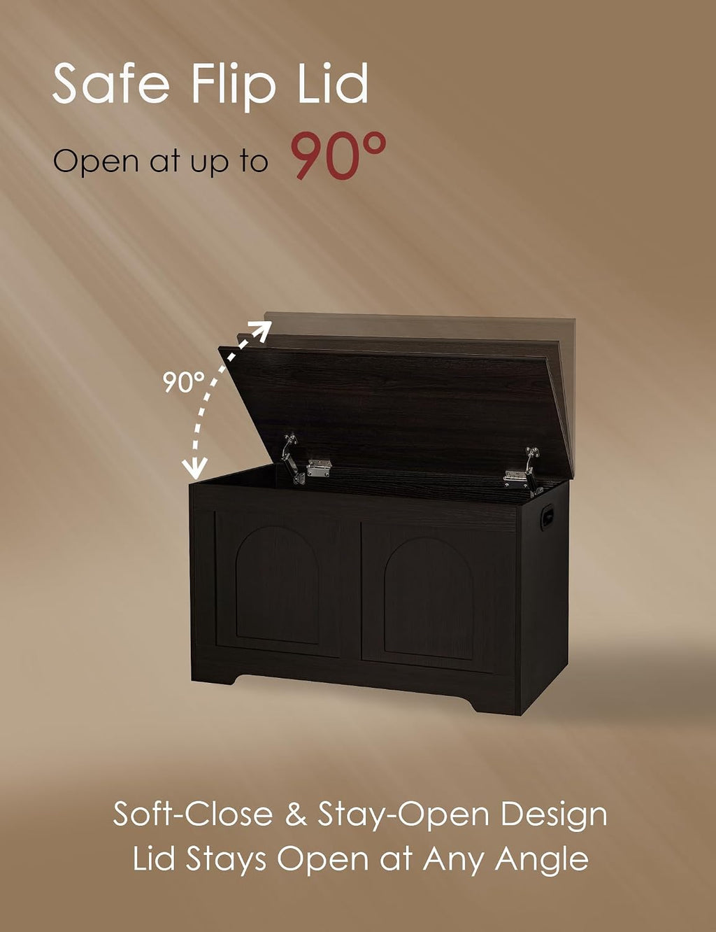 Flip Top Wooden Storage Bench