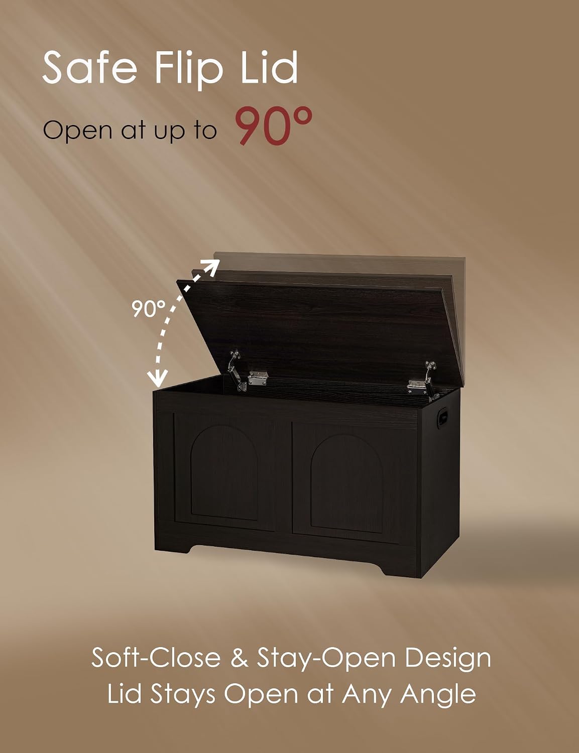 Flip Top Wooden Storage Bench