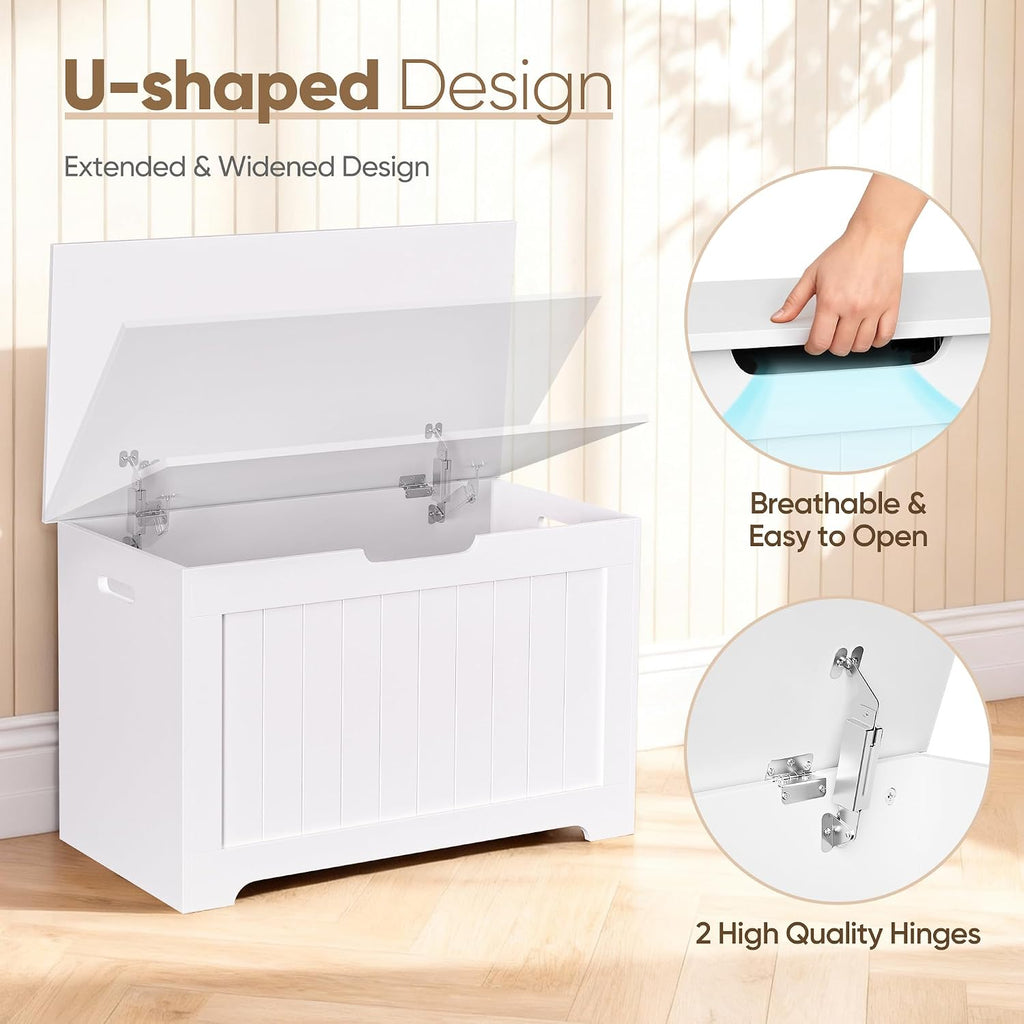 White Flip Top Large Storage Chest