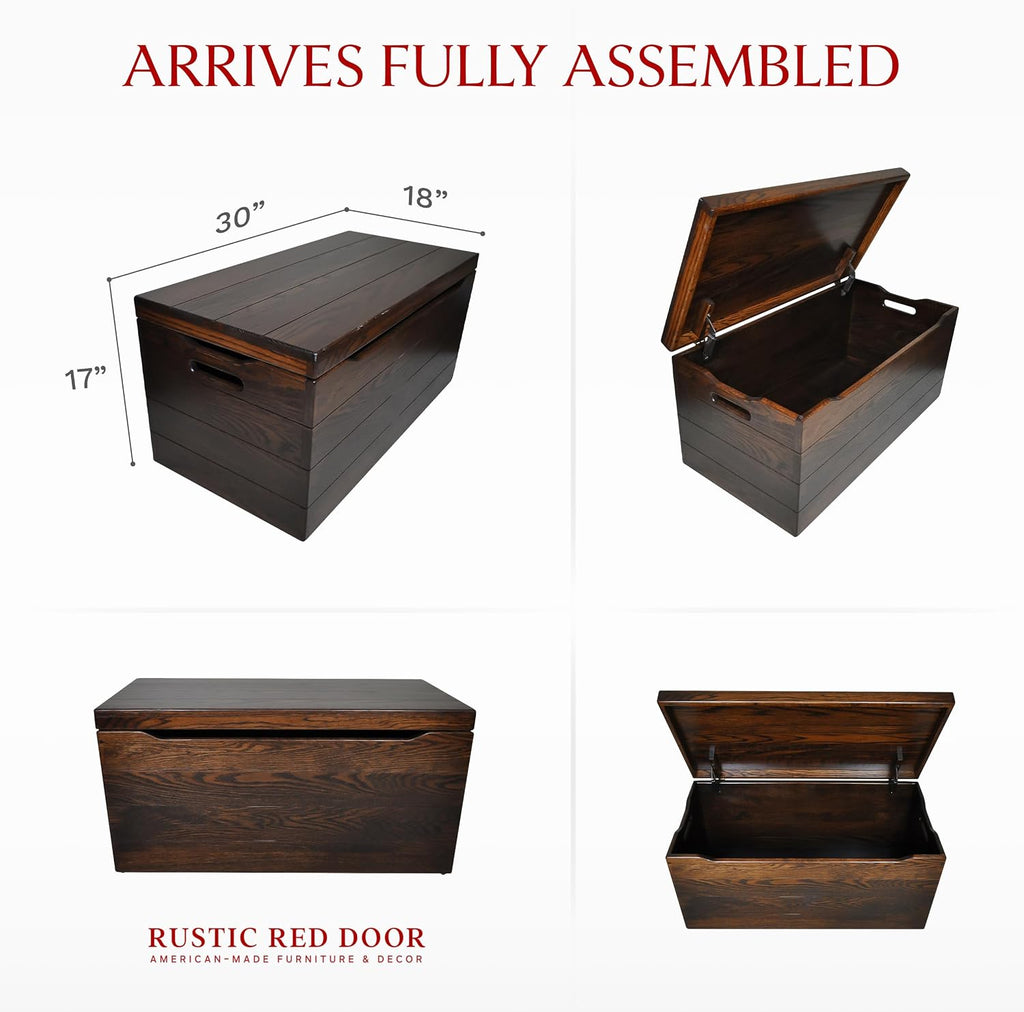 Rustic Oak Lid Storage Chest