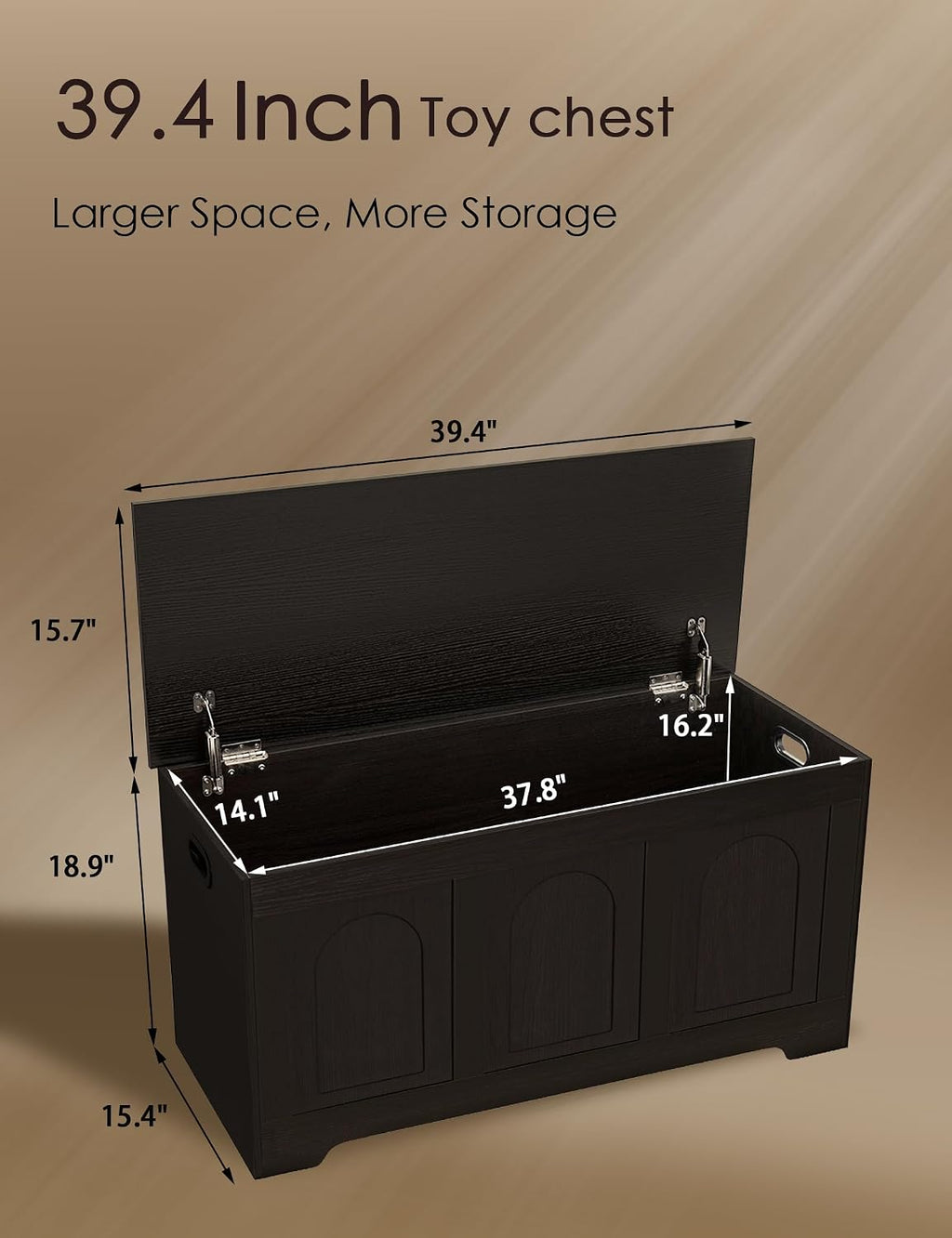 Espresso Flip Top Storage Chest Bench