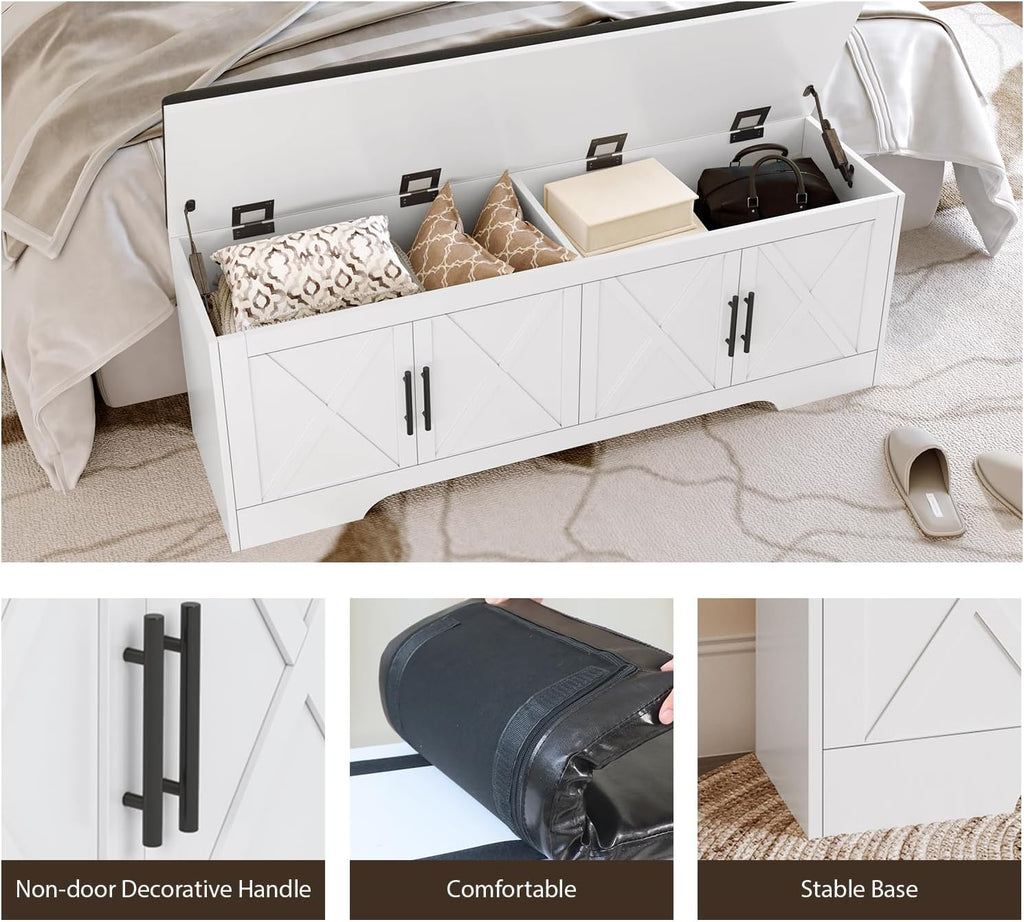 White Lift Top Storage Window Bench   你都有哪些颜色的储物长凳？   这款长凳的承重能力如何？   长凳的坐垫是什么材质的？