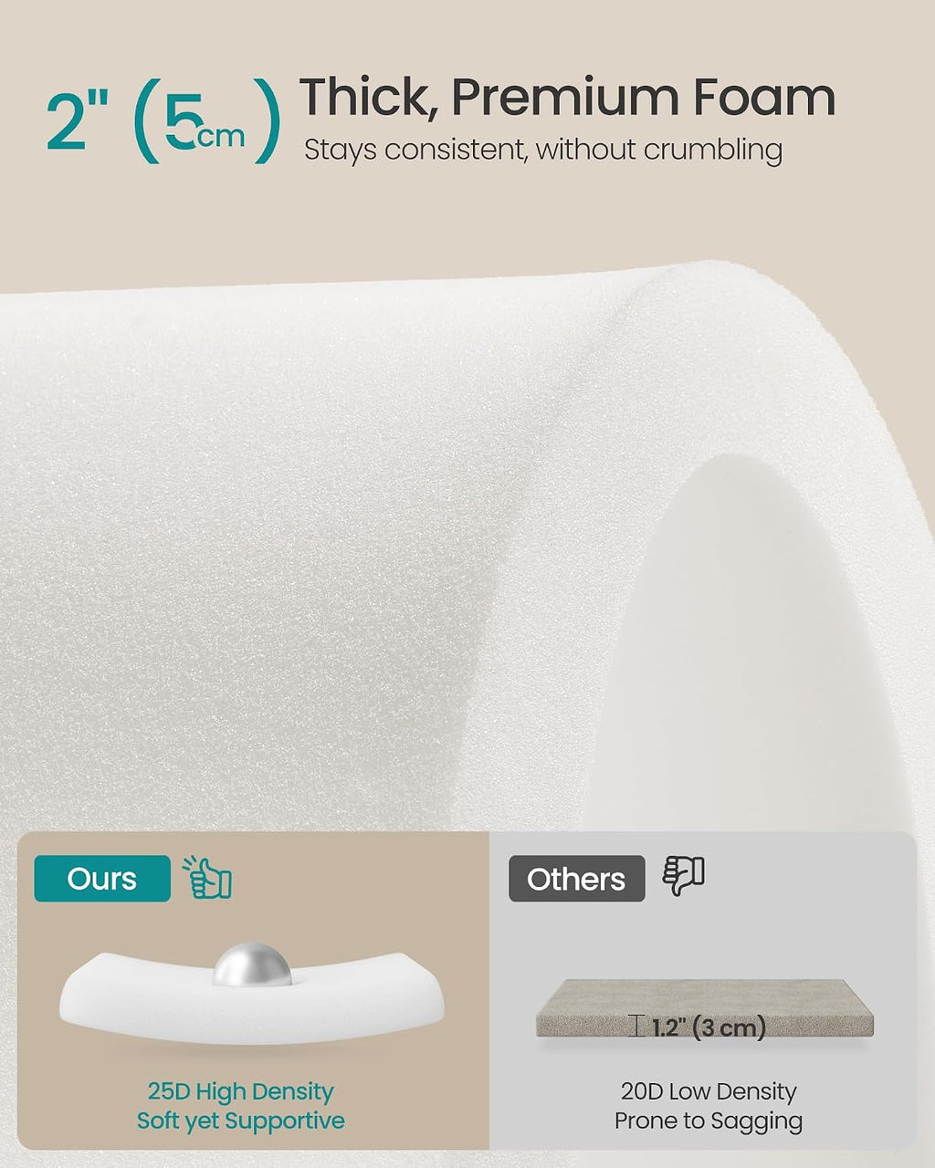 Cream Teddy Fleece Storage Foot Stool