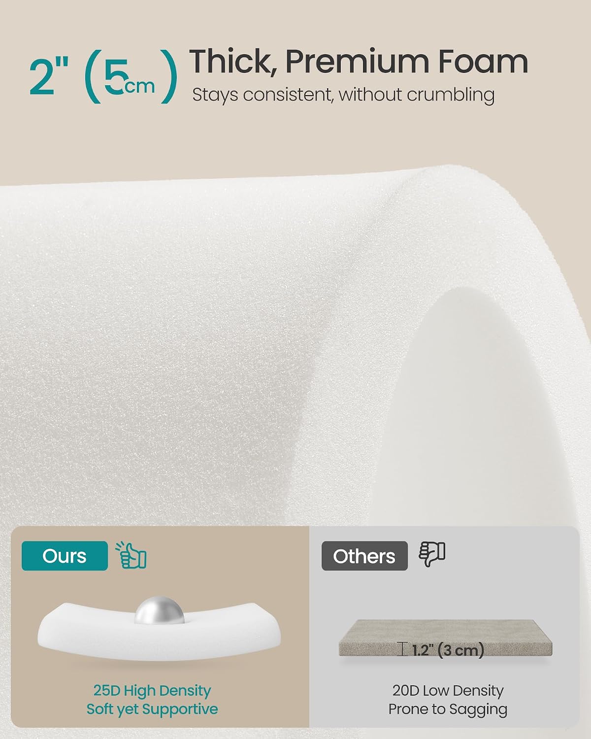 Cream Teddy Fleece Storage Foot Stool
