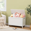 White Safety Hinge Toy Storage Chest