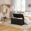 Espresso Flip Top Storage Chest Bench