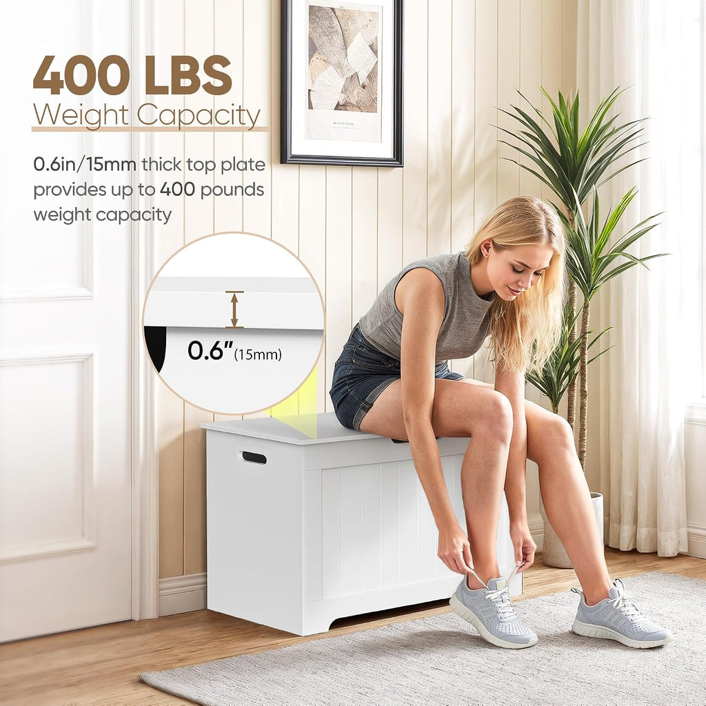 White Flip Top Large Storage Chest