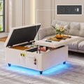 Beige Velvet Storage Ottoman Bench